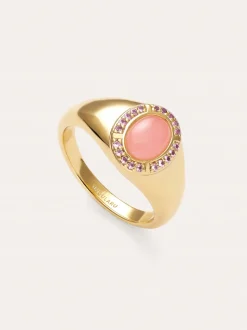 Anillo Amanda Rosa Baño Oro