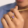 Anillo Amanda Violeta Baño Oro