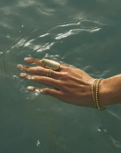 Anillo Bohemian Acero Baño Oro