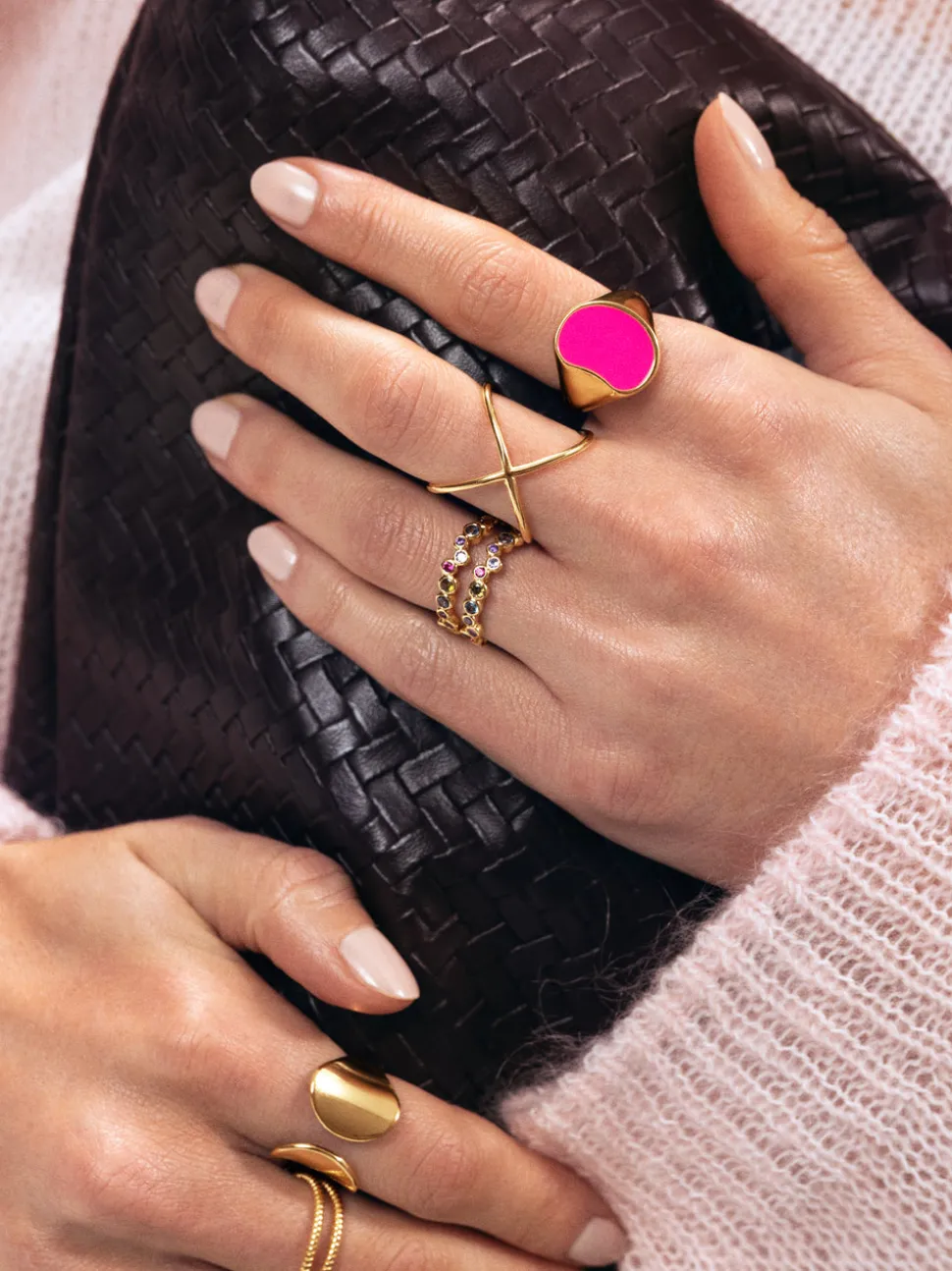 Anillo Bubbles Baño Oro