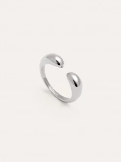 Anillo Doble Gota Acero