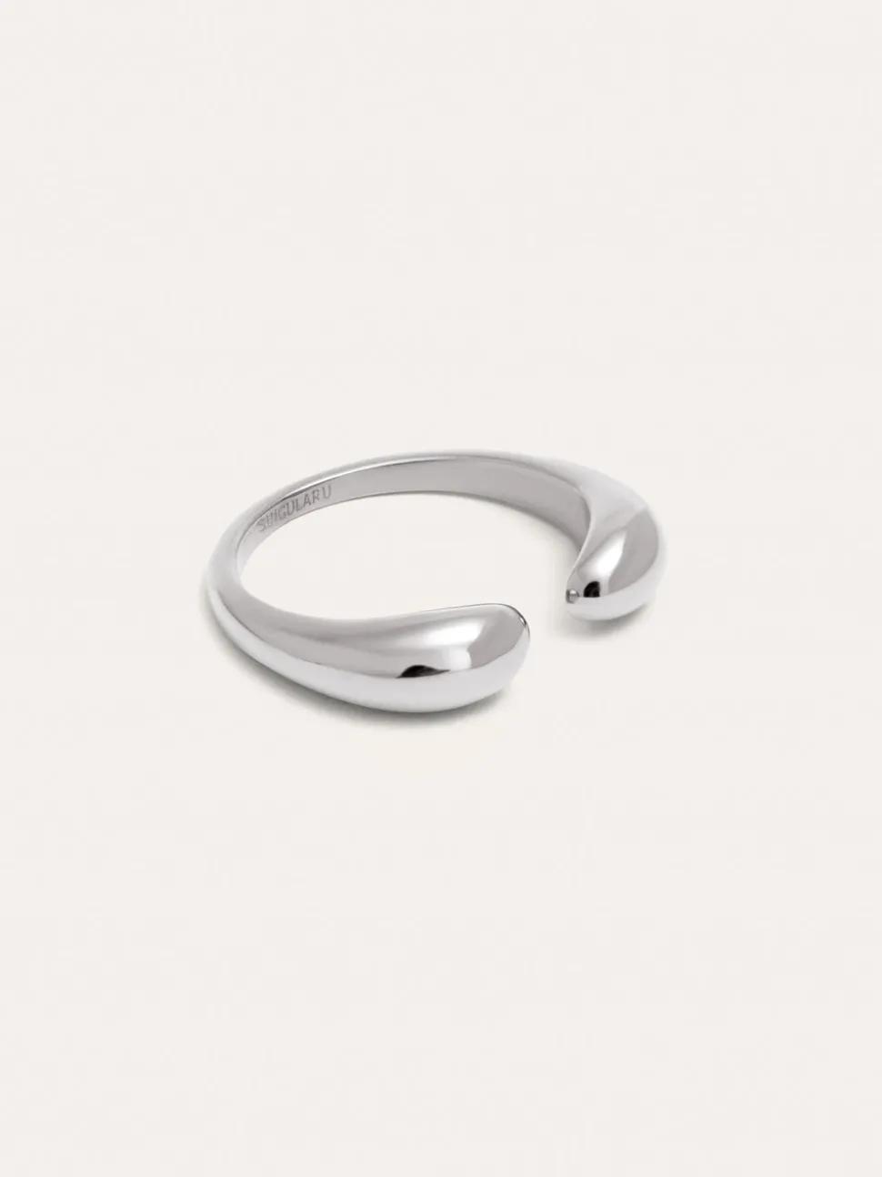 Anillo Doble Gota Acero
