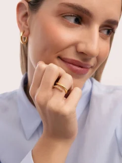 Anillo Doble Scarlett Dance Baño Oro