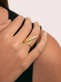 Anillo Dove Acero Baño Oro