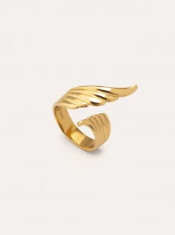 Anillo Dove Acero Baño Oro