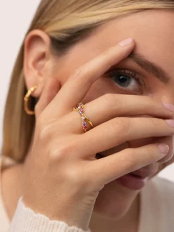 Anillo Estelar Cross Baño Oro