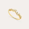 Anillo Estellar Plata Baño Oro