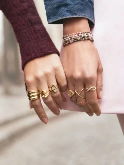 Anillo Eterna Sparks Baño Oro