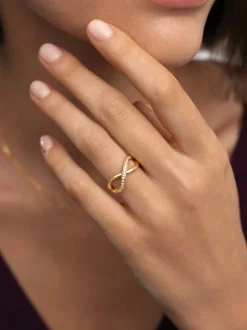 Anillo Eterna Sparks Baño Oro