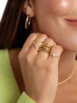 Anillo 4Ever Plata Baño Oro