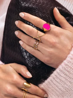 Anillo 4Ever Plata Baño Oro
