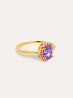 Anillo Grape Colors Baño Oro