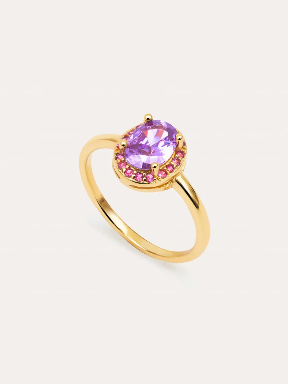Anillo Grape Colors Baño Oro