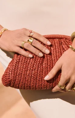 Anillo Hoja Acero Baño Oro