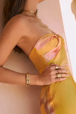 Anillo Honey Acero Baño Oro