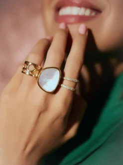 Anillo Ibiza Acero Baño Oro