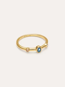 Anillo Leonor Índigo Baño Oro