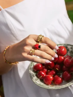 Anillo Mariquita Baño Oro