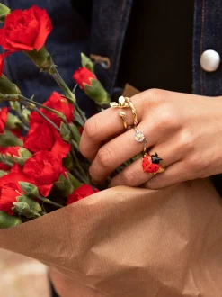 Anillo Mariquita Baño Oro