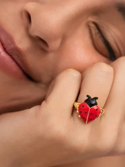 Anillo Mariquita Baño Oro