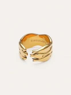 Anillo Maui Acero Baño Oro