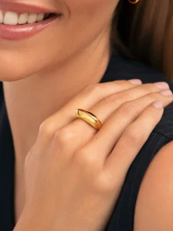 Anillo Maxi Mariana Acero Baño Oro