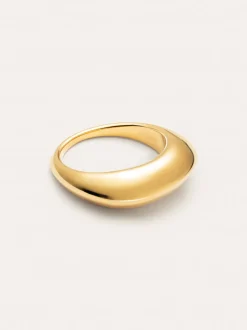 Anillo Maxi Mariana Acero Baño Oro