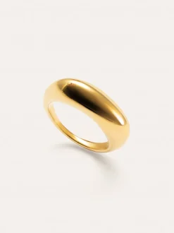 Anillo Maxi Mariana Acero Baño Oro