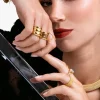 Anillo Mesh Acero Baño Oro