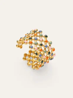 Anillo Mini Bomb Enamel Acero Baño Oro