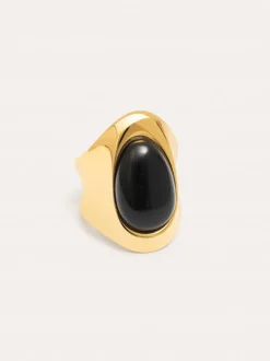 Anillo My Maxi Stone Acero Baño Oro