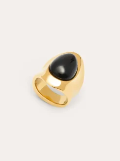 Anillo My Maxi Stone Acero Baño Oro