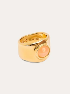 Anillo My Rose Quartz Baño Oro