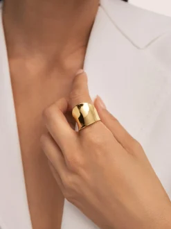 Anillo Odisea Acero Baño Oro