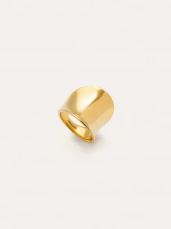 Anillo Odisea Acero Baño Oro