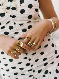 Anillo Odisea Acero Baño Oro