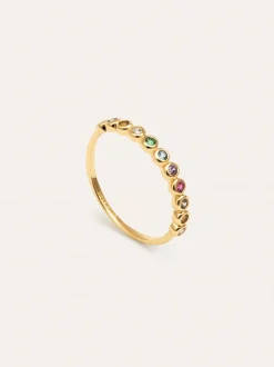 Anillo Orbit Baño Oro