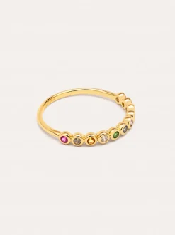 Anillo Orbit Baño Oro