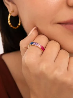 Anillo Sia Berries Baño Oro