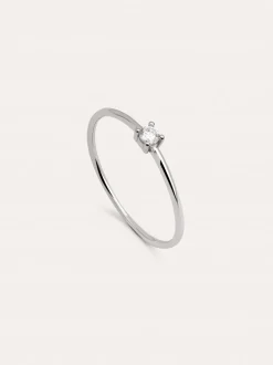 Anillo Single Spark Plata