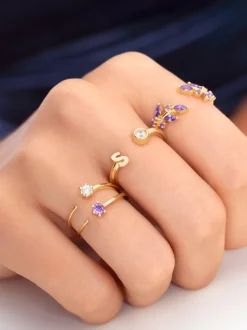 Anillo Sophie Plata Baño Oro