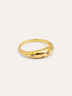 Anillo Spark Color Baño Oro