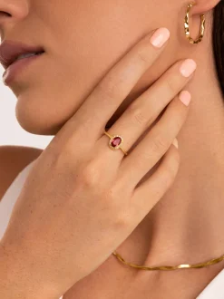 Anillo Strawberry Colors Baño Oro