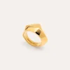 Anillo Tempo Acero Baño Oro