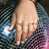 Anillo Trinity Acero Baño Oro