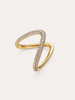 Anillo V Scarlett Baño Oro