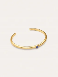 Brazalete Alma Cianita Baño Oro
