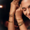 Brazalete Bomb Acero Baño Oro