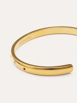 Brazalete Curve Rainbow Acero Baño Oro