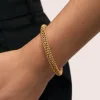 Brazalete Disco Acero Baño Oro